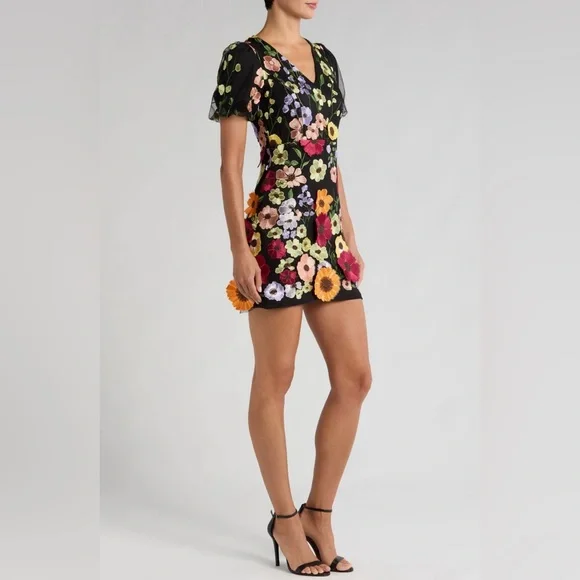 Adelyn Rae 3D Embroidered Floral Sheath Dress NWT - Picture 3 of 5